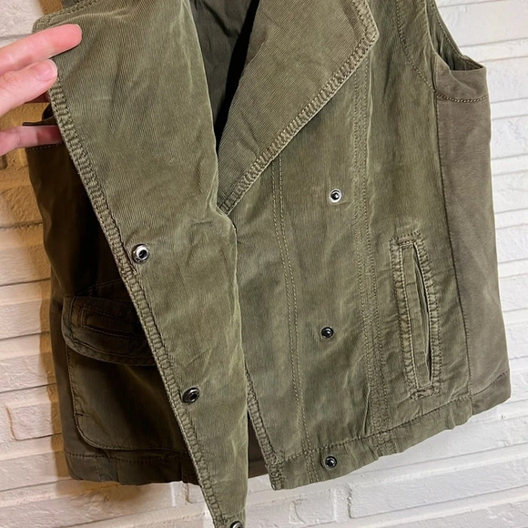 Marrakech Anthropologie Army Green Cotton Utility Vest, Women’s Size Small - Picture 8 of 9